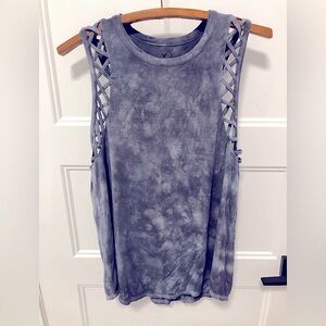 Purple tie dye AE tank top M